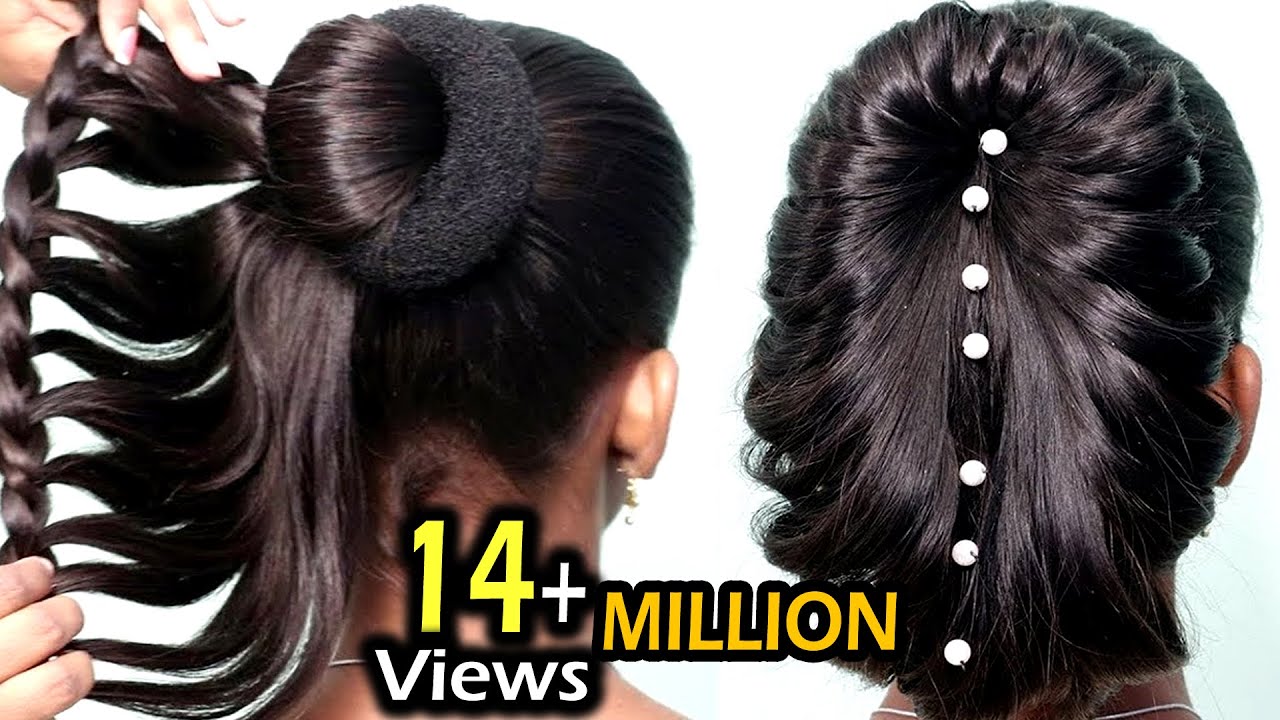 New Hairstyle for Party, wedding, function | Hair style girl | 3 easy  hairsty… | Easy hairstyles for long hair, Easy and beautiful hairstyles, Girls  hairstyles easy